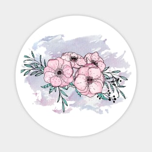 Pink floral bouquet Magnet